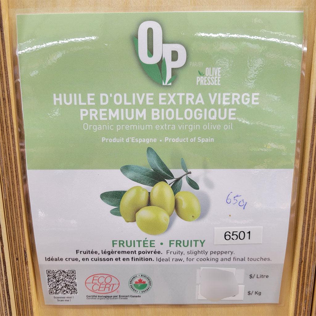 Huile d'Olive Extra Vierge Premium Biologique (Vrac) Olive Pressée - La Boite à Grains