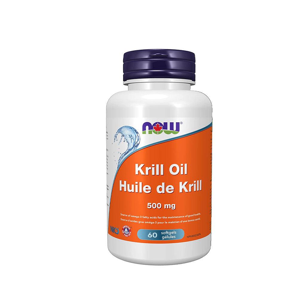 Huile de Krill 500 mg Now - La Boite à Grains