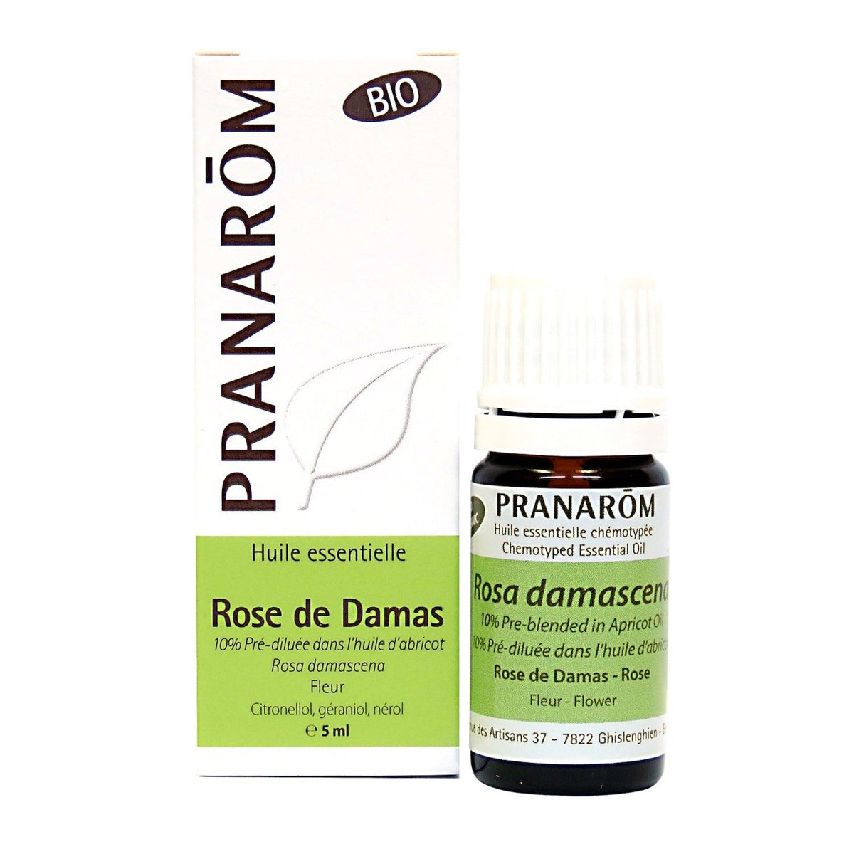 Huile Essentielle de Rose de Damas (10% Pré-Diluée) Biologique Pranarôm - La Boite à Grains