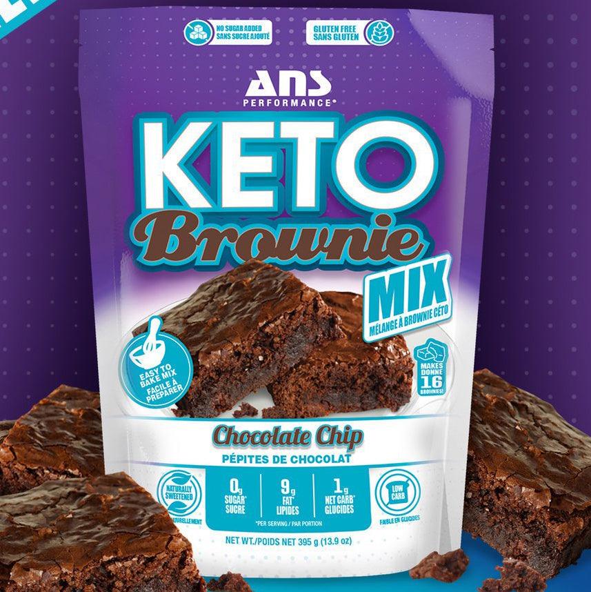 Keto Brownie Mix Pépites de Chocolat ANS Performance - La Boite à Grains