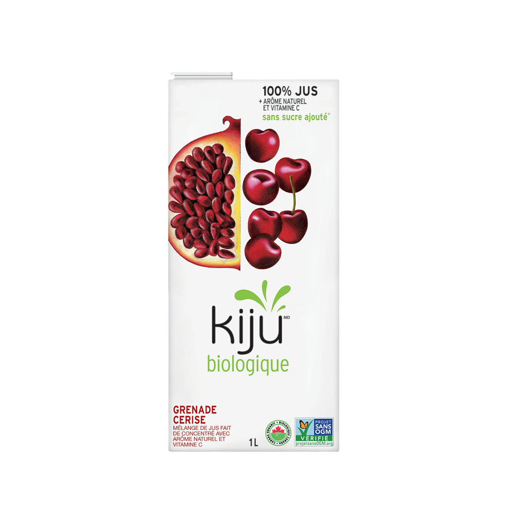 jus de grenade cerise biologique Kiju - La Boite à Grains