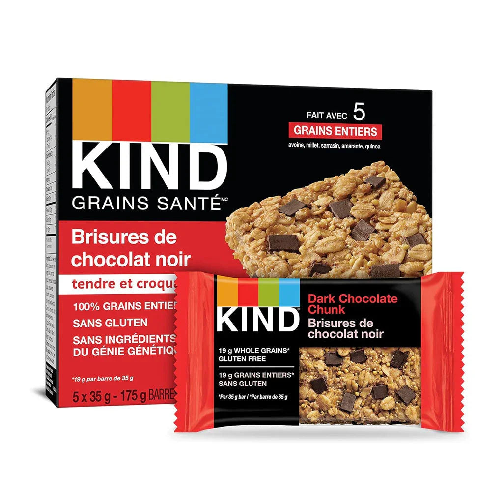 kind bar dark chocolate chips 5 x 35 g - La Boite à Grains