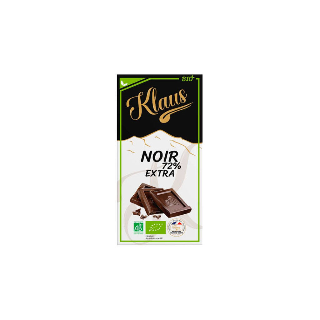 chocolat noir 72% Klaus - La Boite à Grains