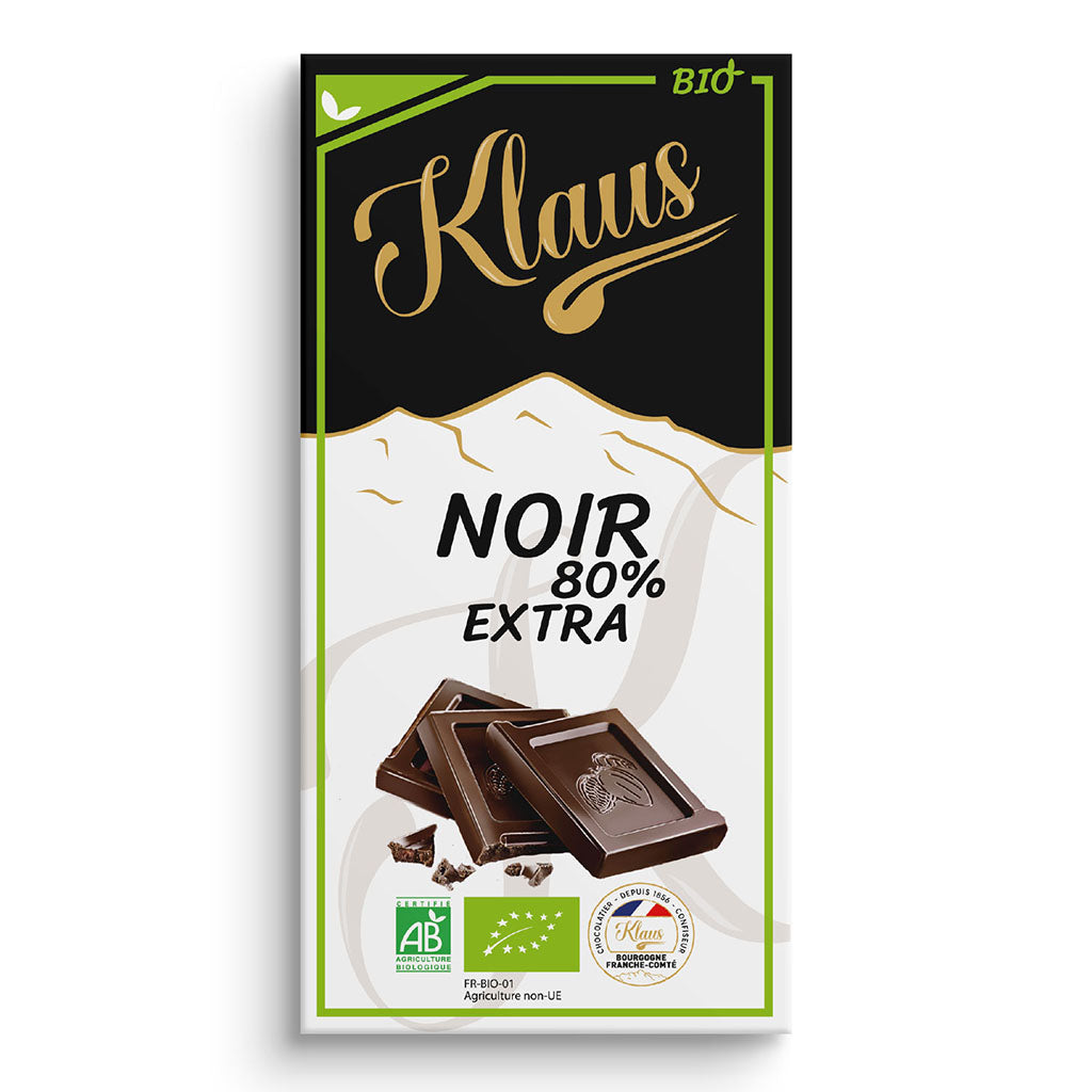 chocolat 80% biologique Klaus - La Boite à Grains