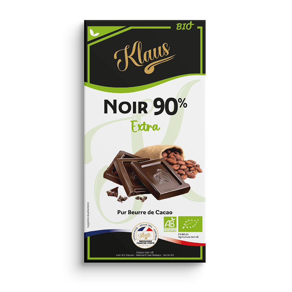 chocolat noir 90% Klaus - La Boite à Grains