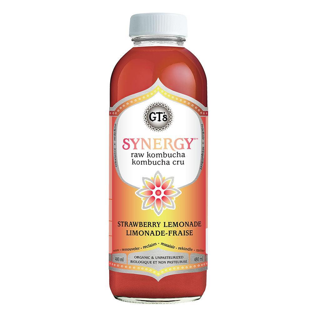 Kombucha Limonade Fraise Biologique GT'S - La Boite à Grains