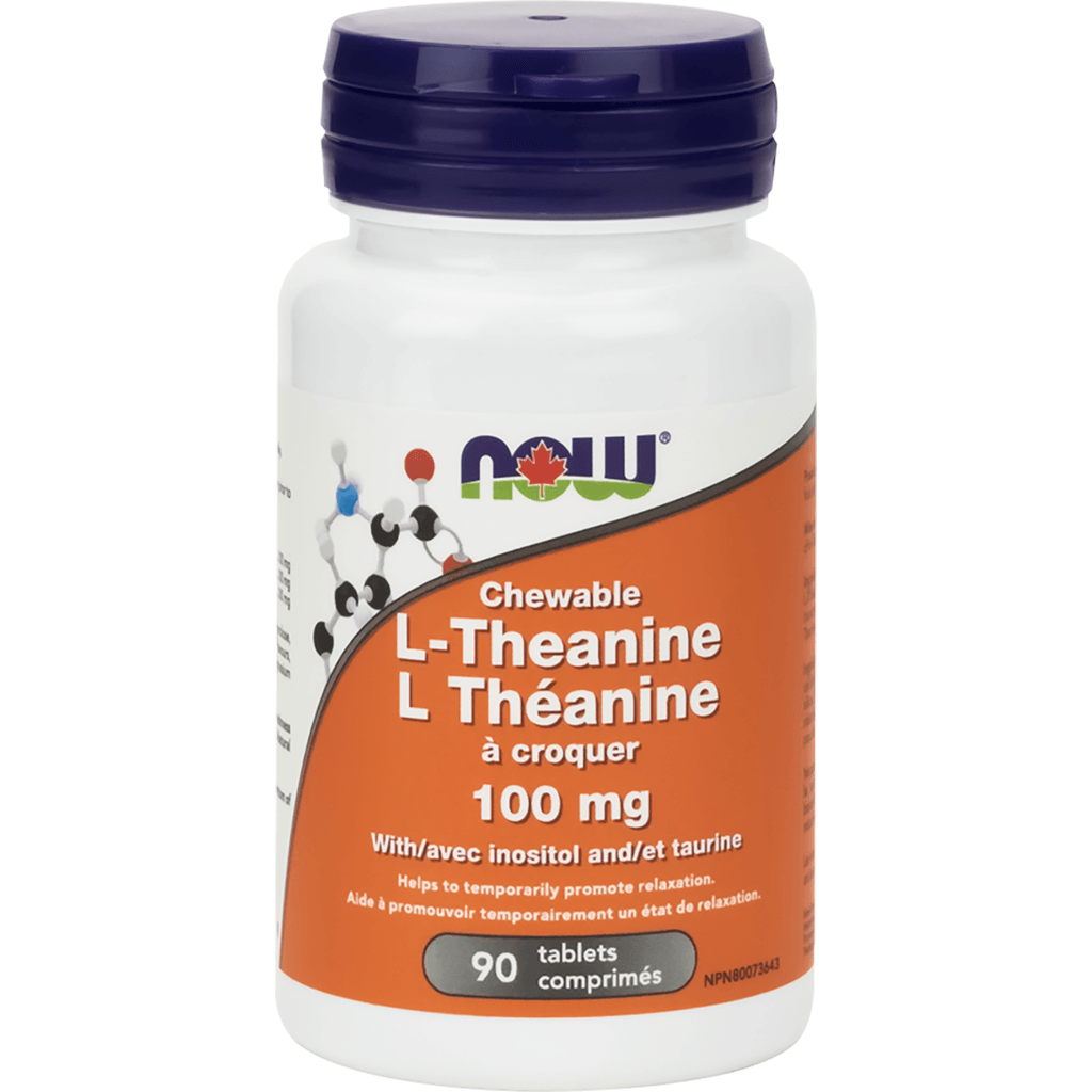 L-Théanine à Croquer 100 mg Now - La Boite à Grains