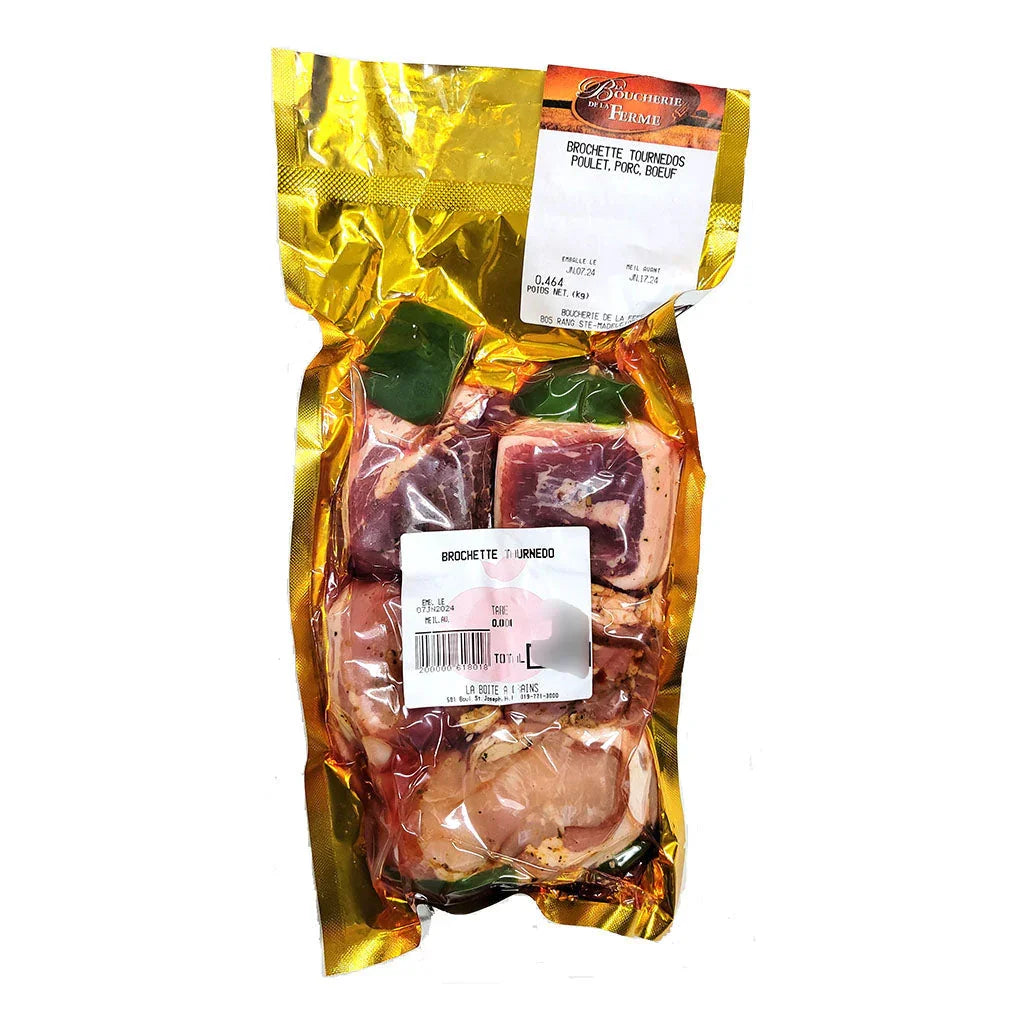 farm butchery skewers tournedos chicken pork beef - La Boite à Grains
