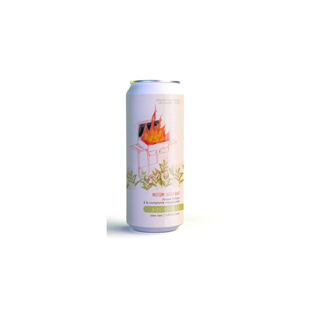 la chasse-pinte beer medium rare rousse bitter with organic comptonia traveler 473 ml