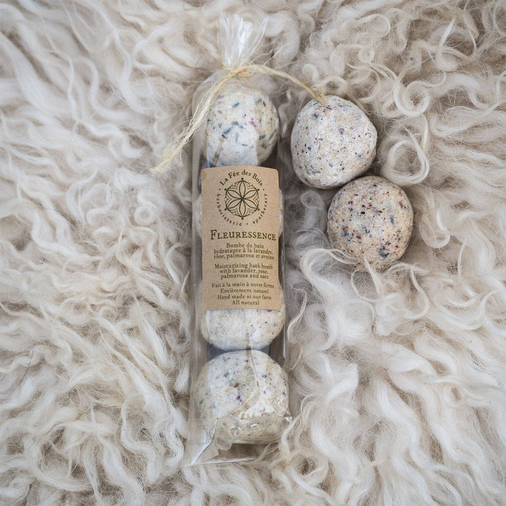 Bombe de Bain Hydratante Fleuressence La Fée des Bois - La Boite à Grains