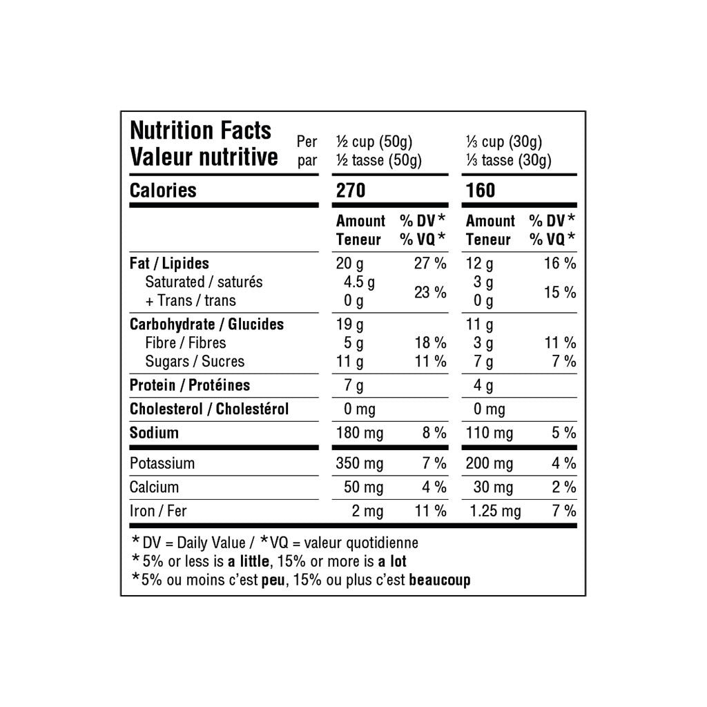 la fourmi nutbrown granola vitalia sans grains 180 g valeur nutritive