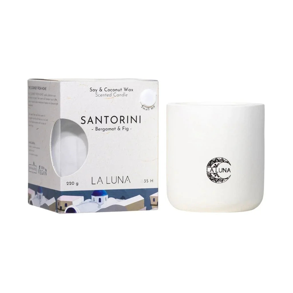 La Luna bougie parfumée Santorini - La Boite à Grains