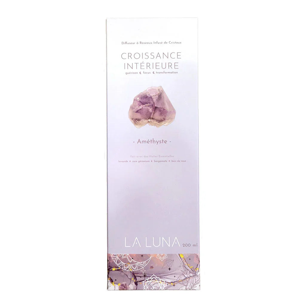 La Luna Inner Growth Amethyst Crystal Infused Reed Diffuser 200ml