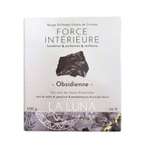 la luna force intérieure obsidienne bougie parfumée infusée de cristaux 300 g