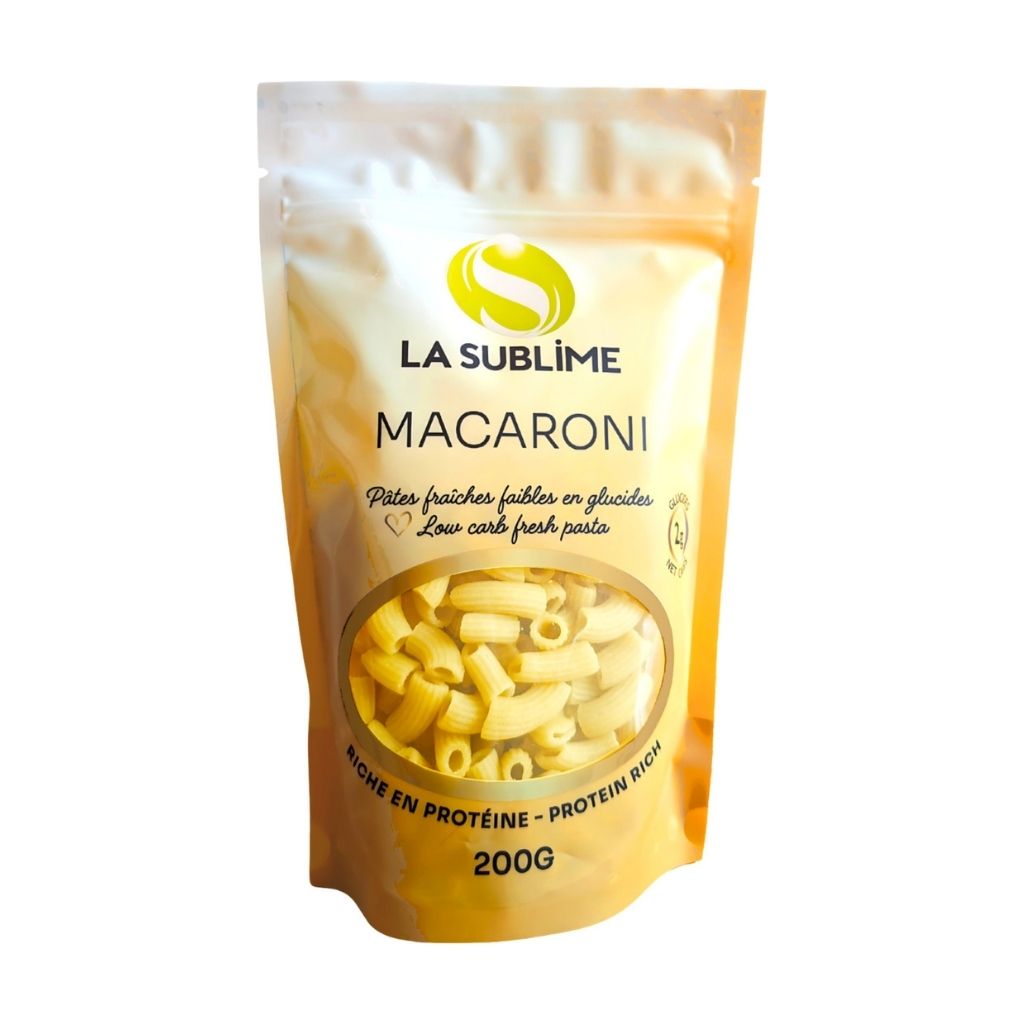 Low-Carb Fresh Macaroni Pasta La Sublime - La Boite à Grains