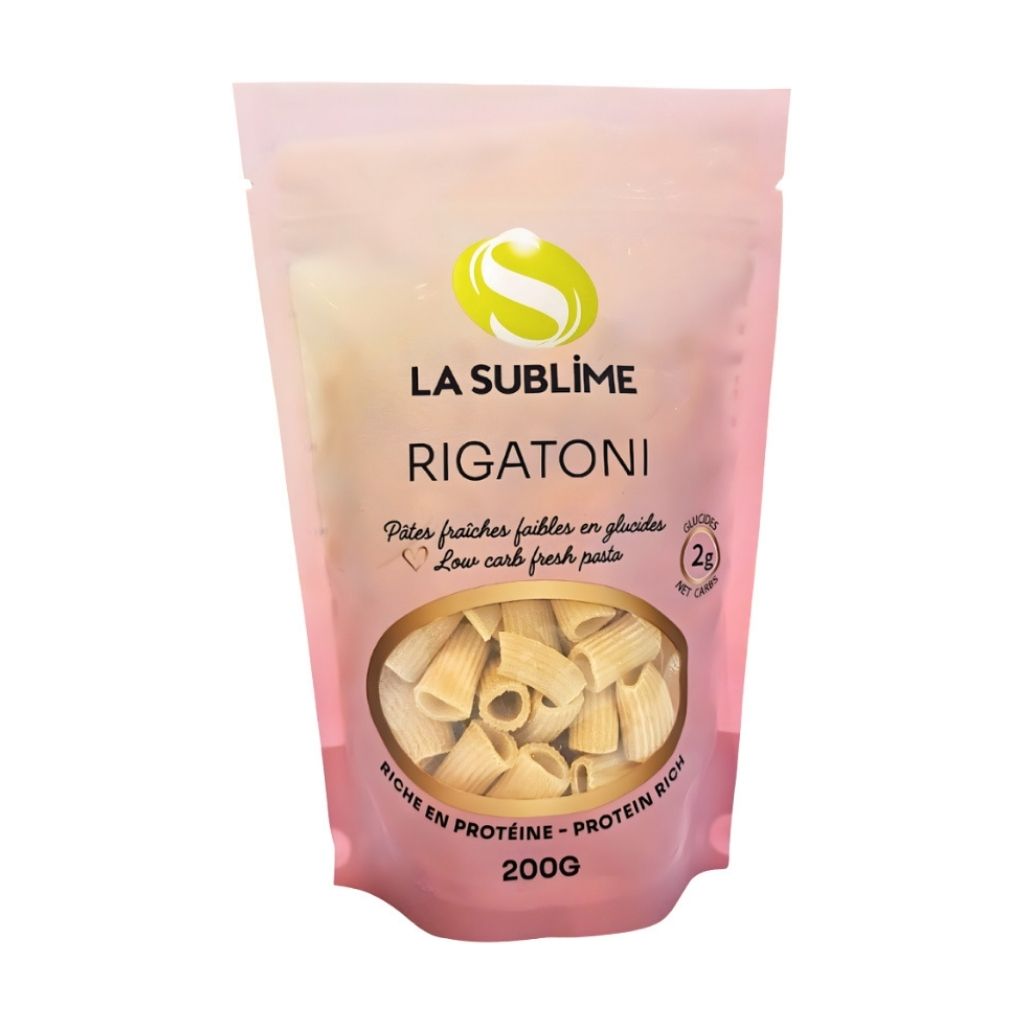 rigatoni pâtes fraîches faibles en glucides La Sublime - La Boite à Grains