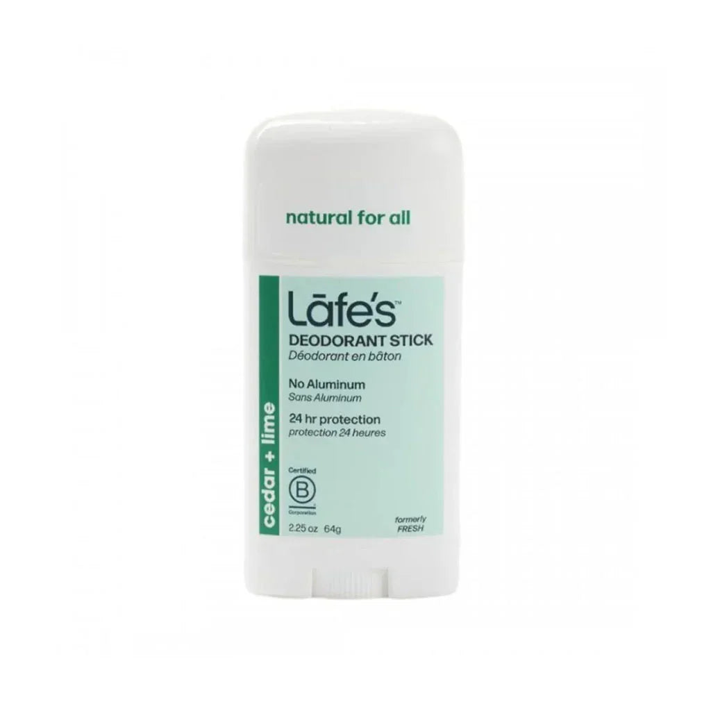 déodorant en bâton Cedar + Lime Lafe's - La Boite à Grains