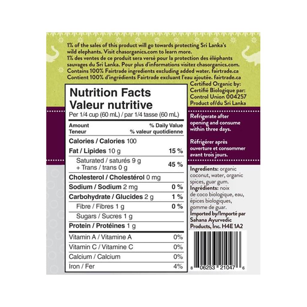 Lait de Coco Biologique Citronnelle Gingembre Cha's Organics - La Boite à Grains