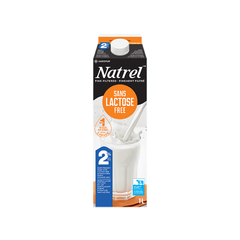Lait Partiellement Écrémé 2% Sans Lactose Ultrafiltré Natrel - La Boite à Grains