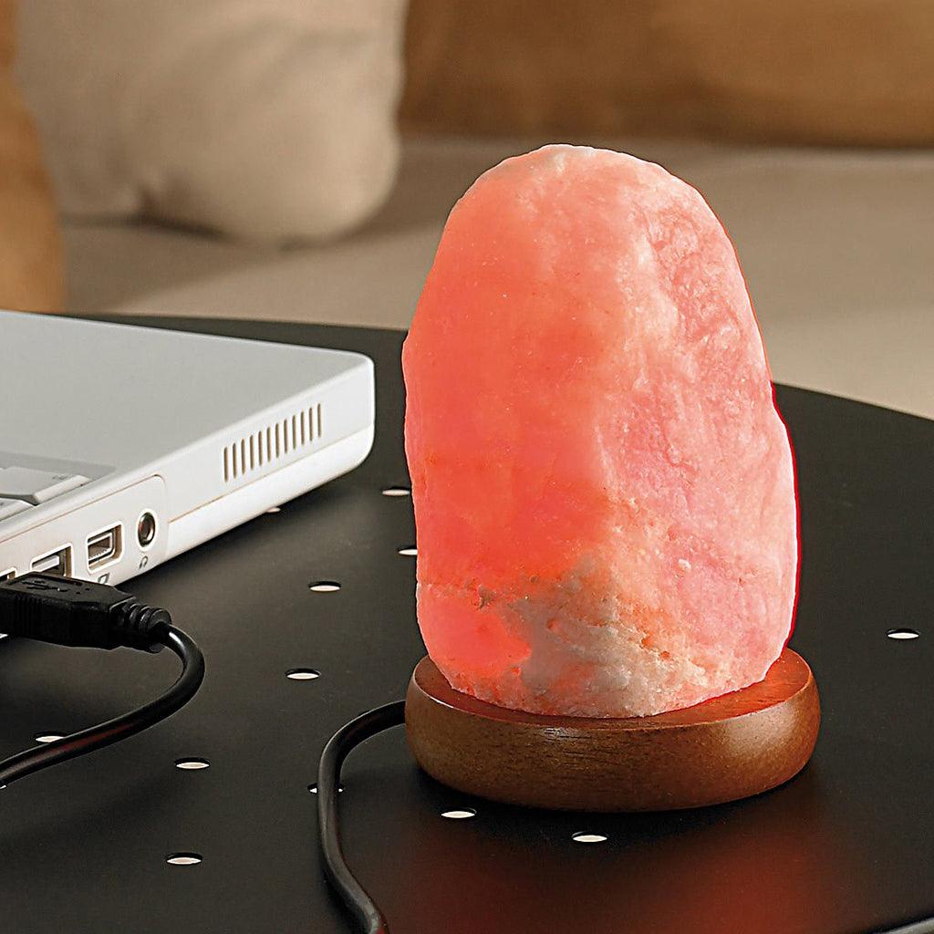 Lampe de Sel de l'Himalaya pour Ordinateurs Lumière de Sel - La Boite à Grains