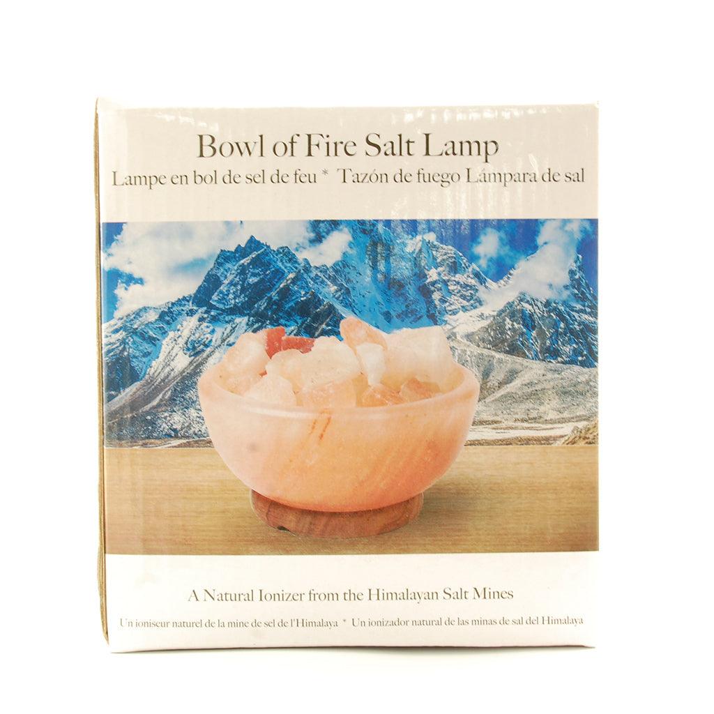 Lampe en Bol de Sel de Feu Lumière de Sel - La Boite à Grains