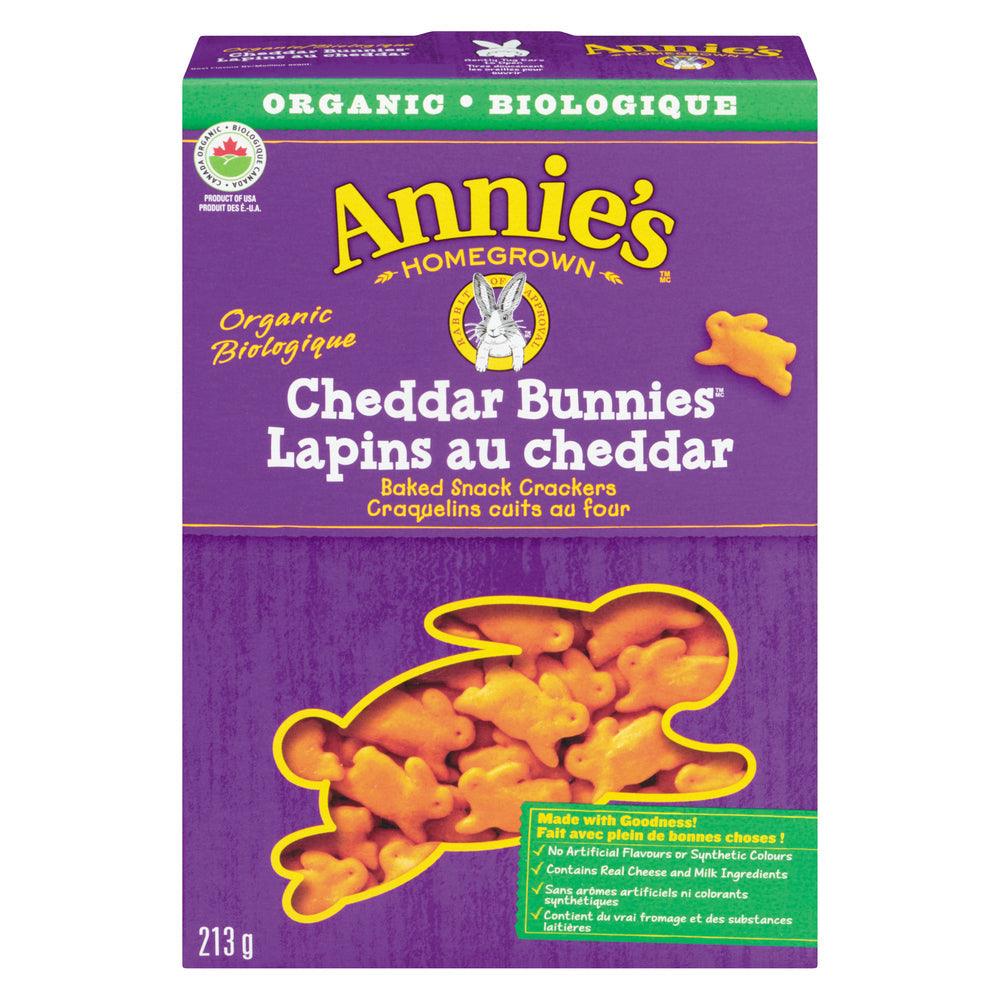 Lapins au Cheddar Craquelins Cuits au Four Biologique Annie's Homegrown - La Boite à Grains
