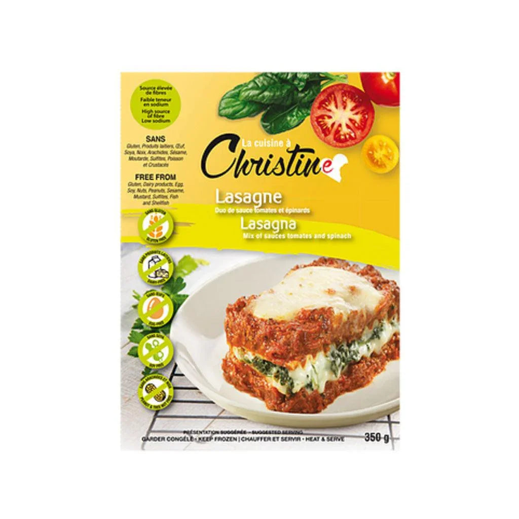 Lasagna Duo of Tomato and Spinach Sauces La Cuisine à Christine - La Boite à Grains