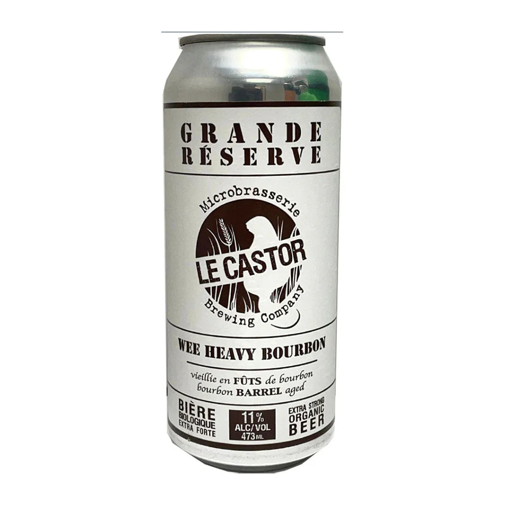 le castor wee heavy bourbon grande reserve 473 ml - La Boite à Grains