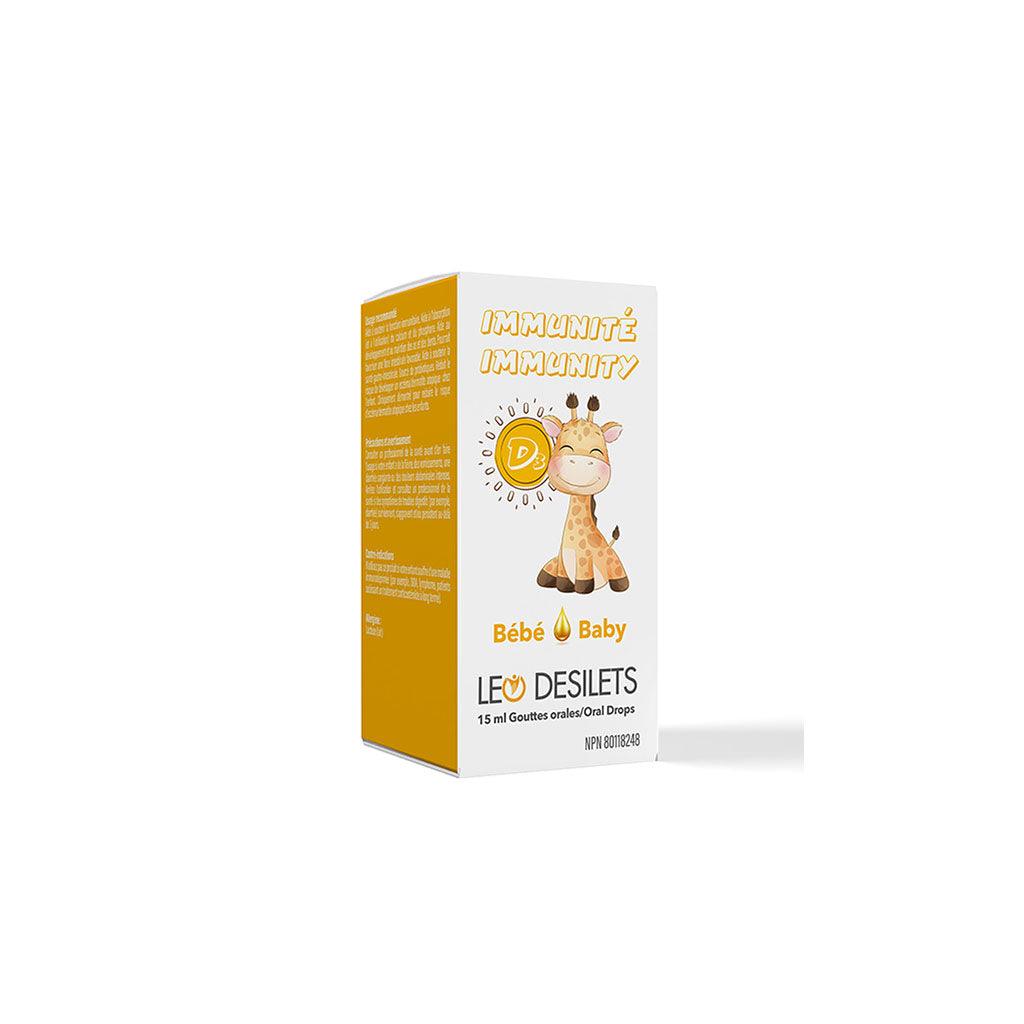 Immunité Vitamine D3 Bébé (Gouttes Orales) Léo Désilets