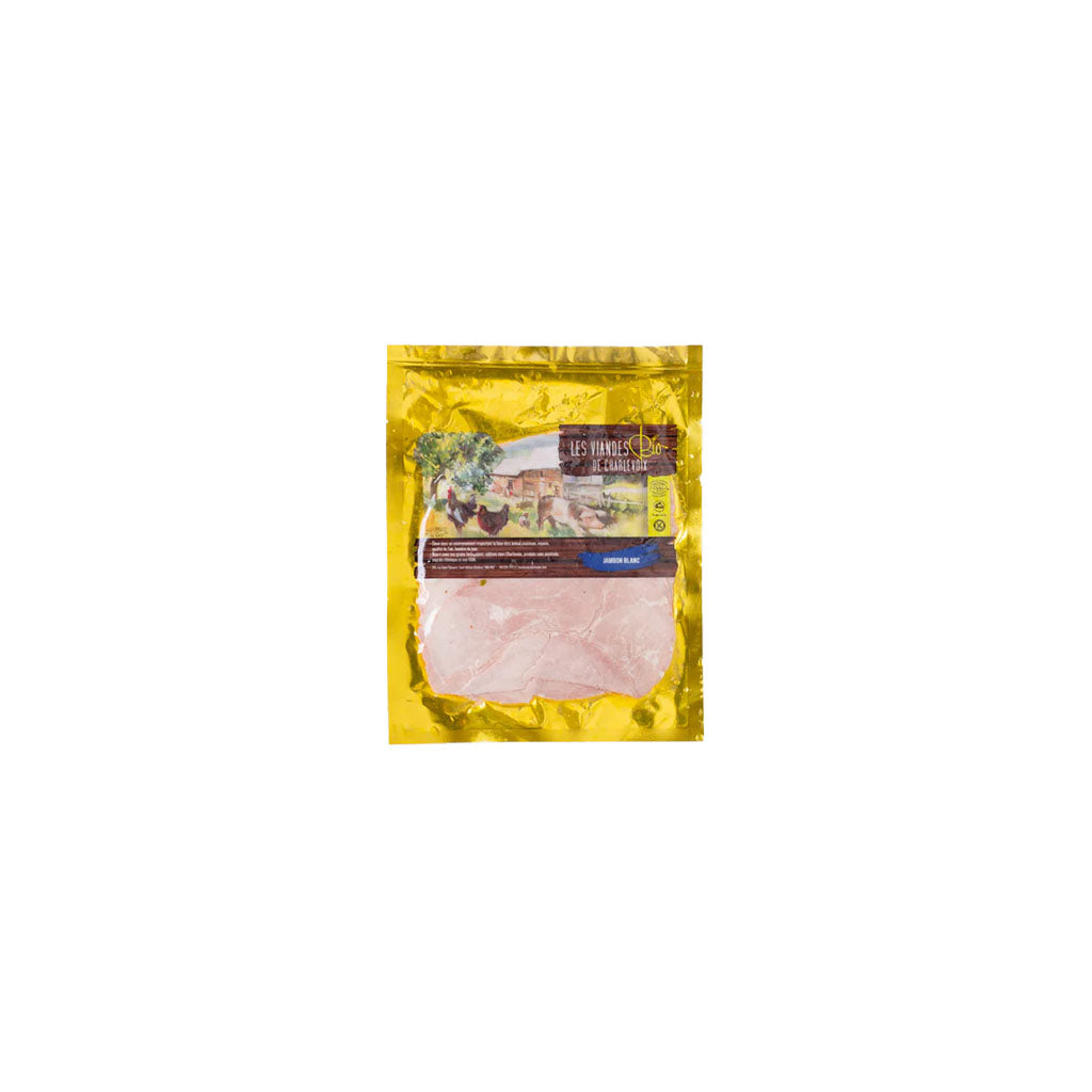 jambon blanc tranché Les Viandes Bio de Charlevoix - La Boite à Grains