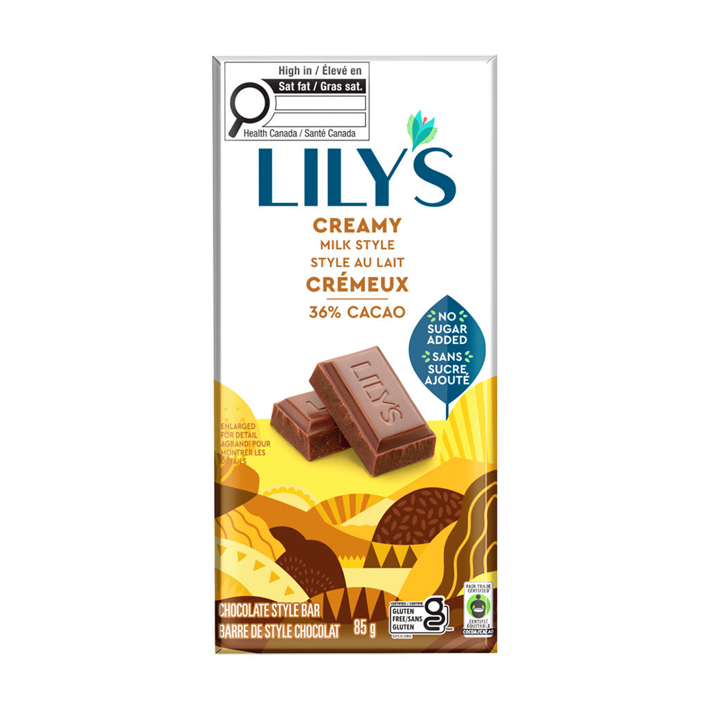 chocolat lait crémeux Lily's - La Boite à Grains