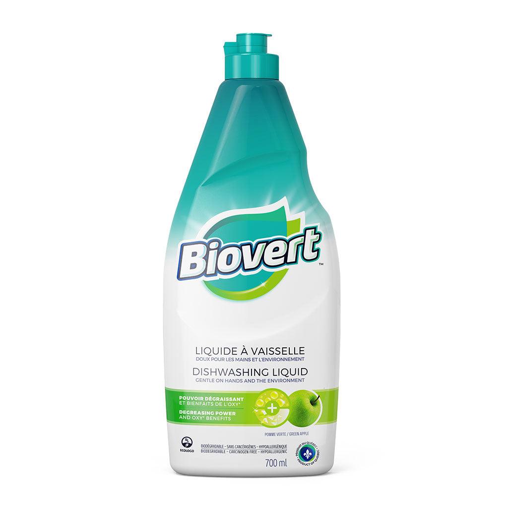 Liquide à Vaisselle Pomme Verte BioVert - La Boite à Grains