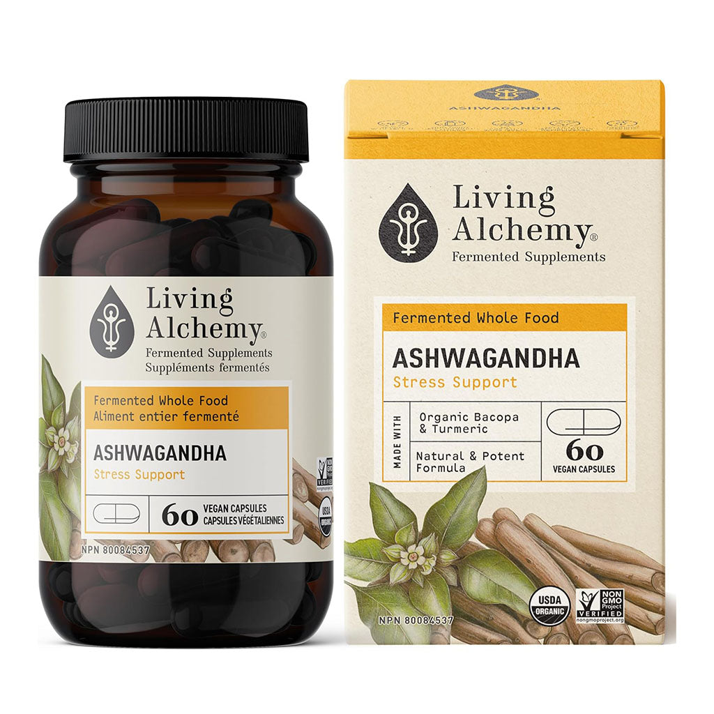 living alchemy ashwagandha biologique 60 capsules végétaliennes