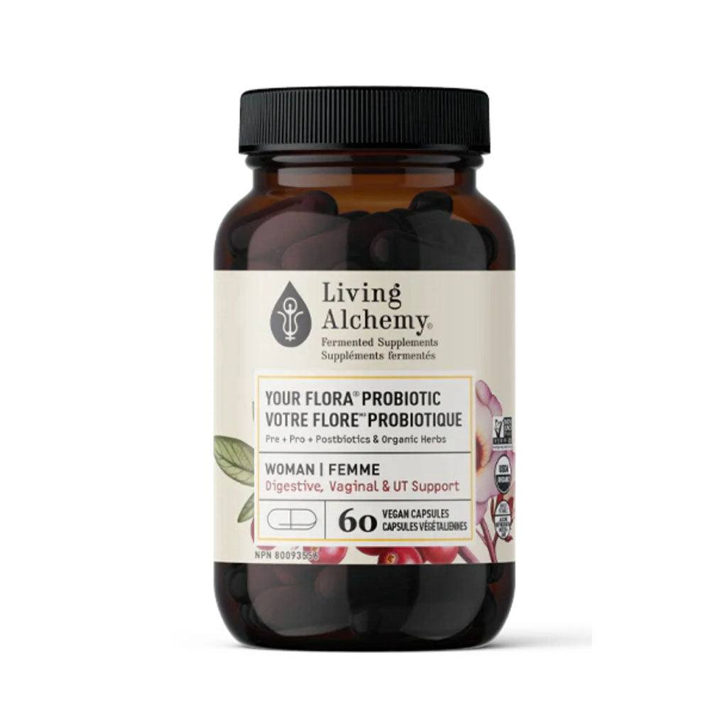 living alchemy votre flore probiotique femme 60 capsules végétaliennes