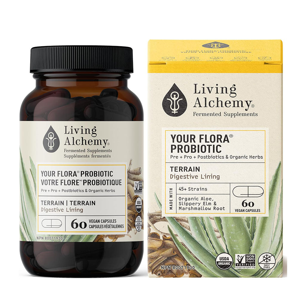 living alchemy votre flore probiotique terrain 60 capsules végétaliennes