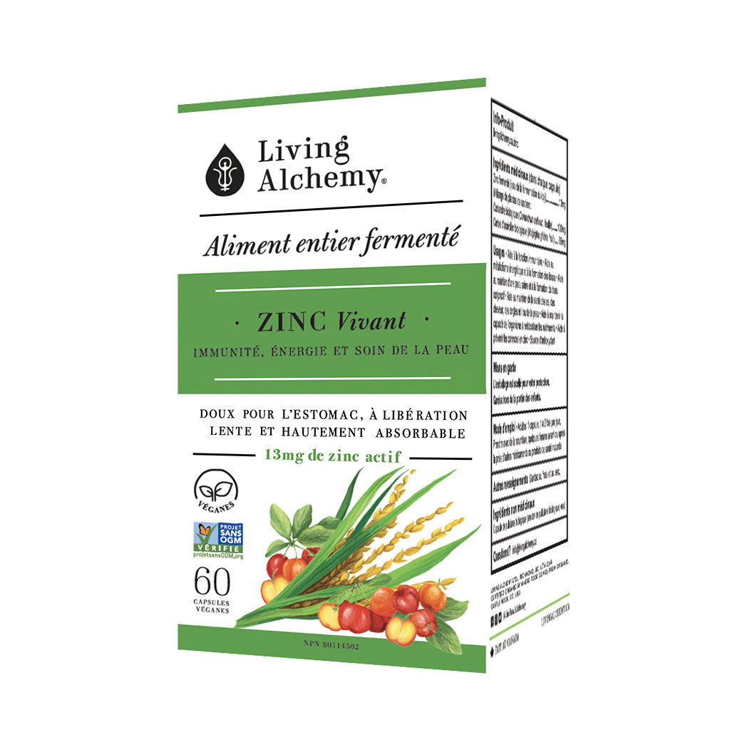 living alchemy zinc vivant 60 capsules véganes