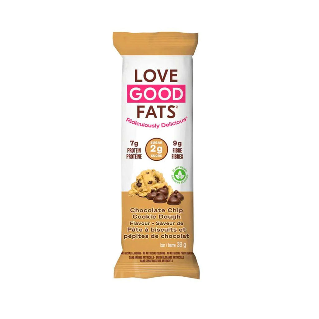 love good fats barre pâte à biscuits et pépites de chocolat 39 g