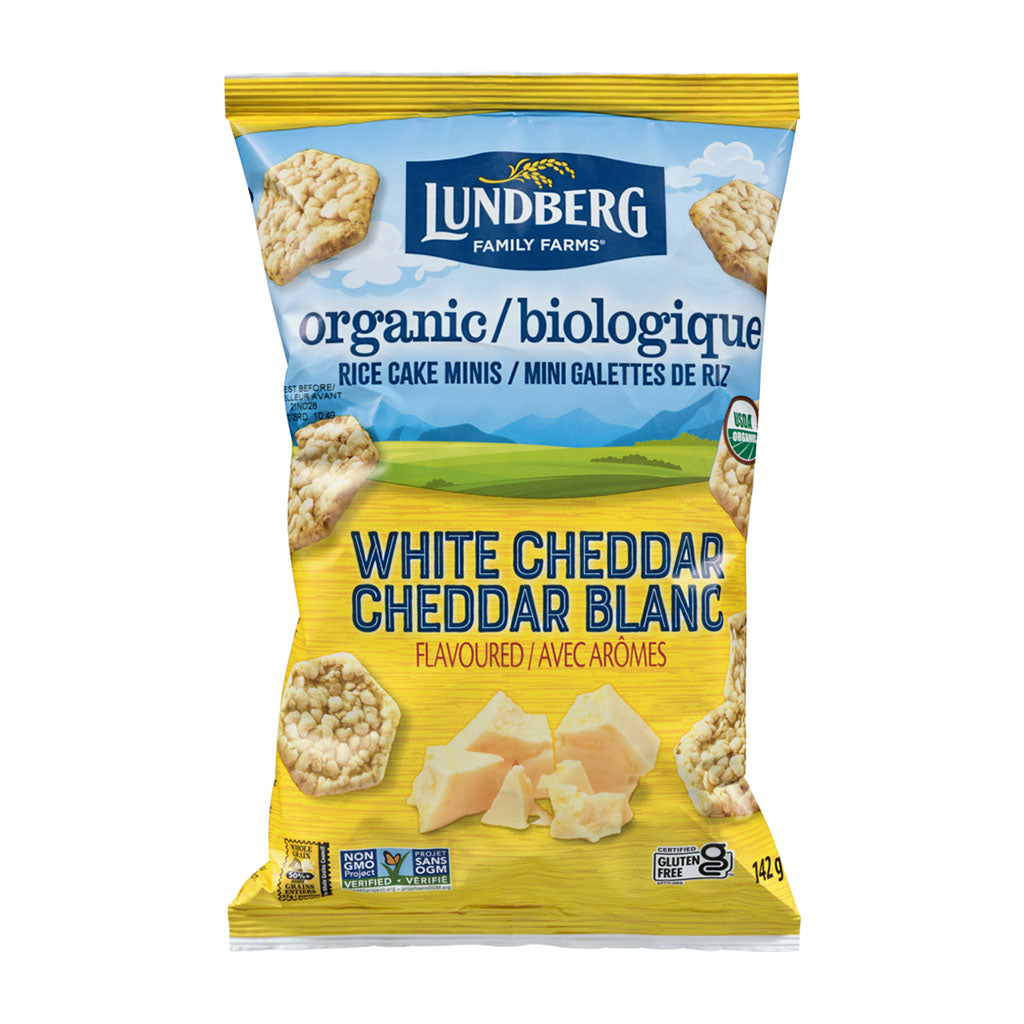 lundberg mini galettes de riz cheddar blanc 142 g