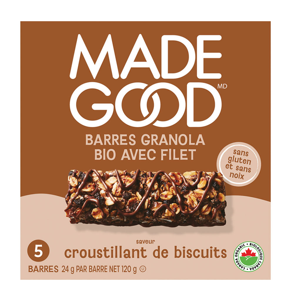 barres granola bio avec filet croustillant de biscuits Made Good - La Boite à Grains