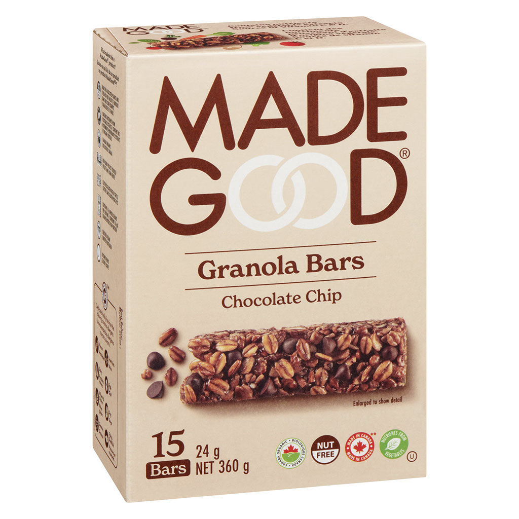 made good barres granola pépites de chocolat biologique 15 x 24 g