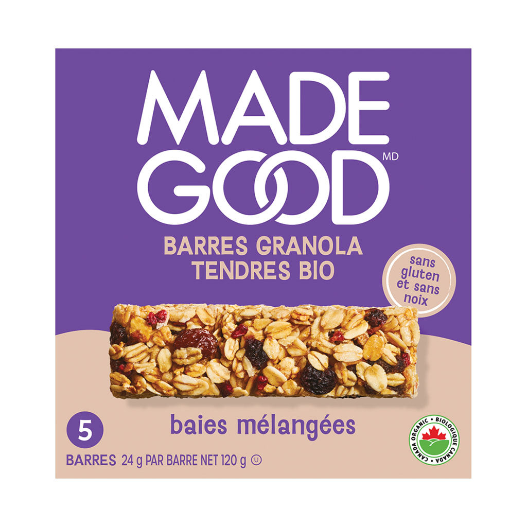 barres granola tendres bio baies mélangées Made Good - La Boite à Grains