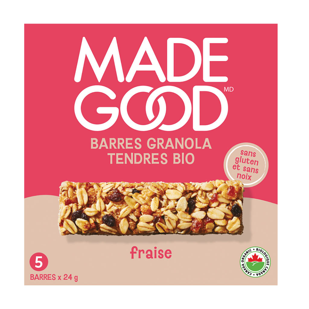 barres granola tendres bio fraise Made Good - La Boite à Grains