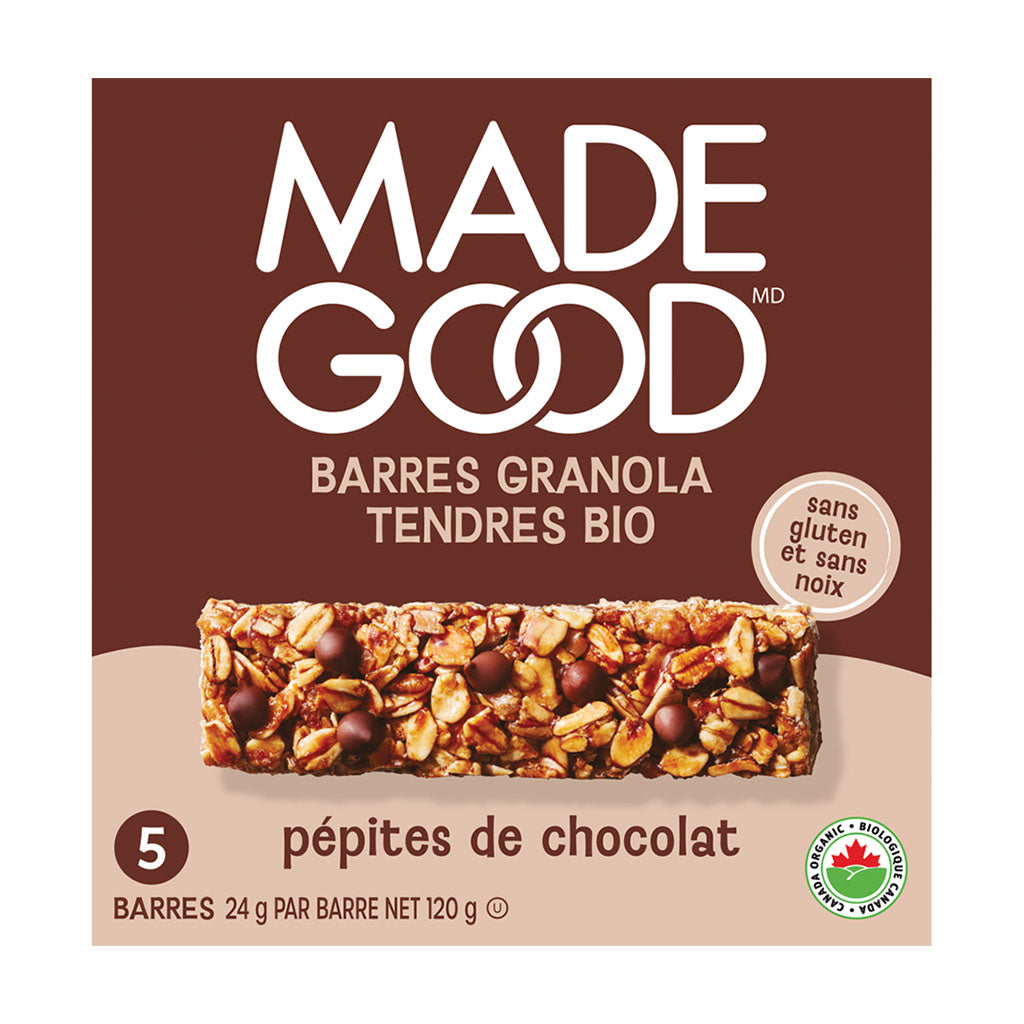barres granola tendres pépites de chocolat Made Good - La Boite à Grains