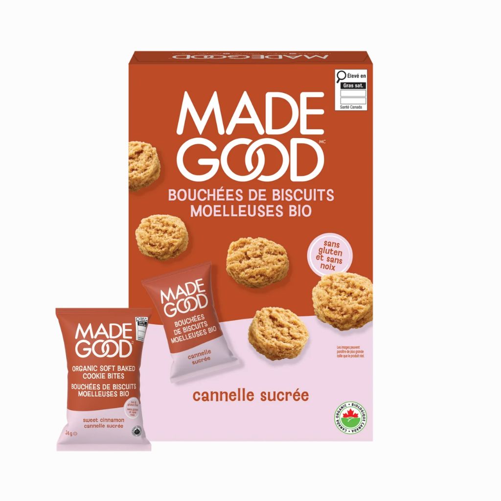 bouchées de biscuits moelleuses bio cannelle scrée Made Good - La Boite à Grains