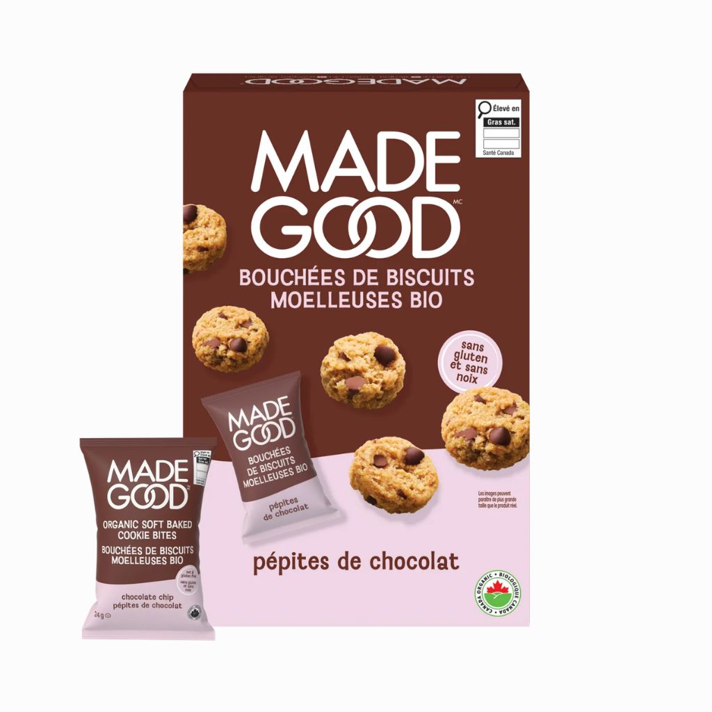 bouchées de biscuits moelleuses bio pépites de chocolat Made Good - La Boite à Grains