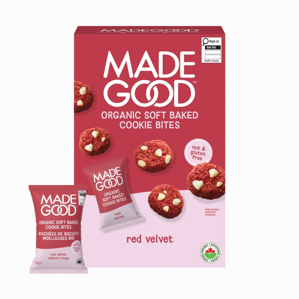 bouchées de biscuits moelleuses bio Velours Rouge Made Good - La Boite à Grains