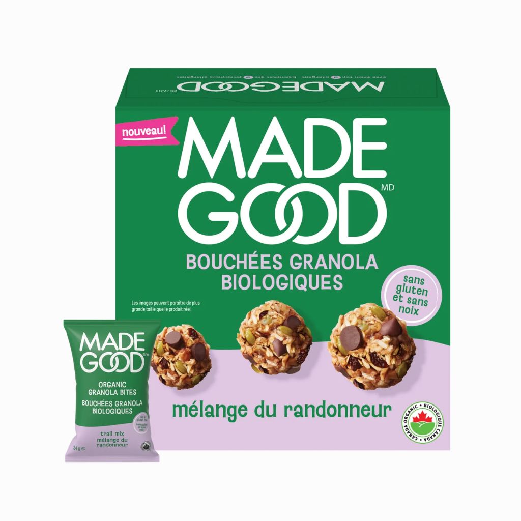 bouchées granola biologiques mélange du randonneur Made Good - La Boite à Grains
