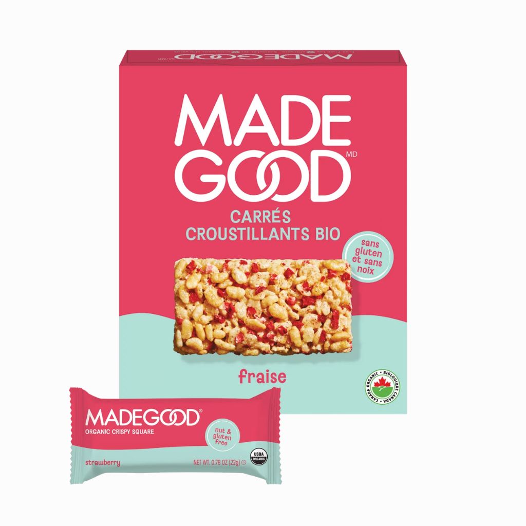 carrés croustillants fraise bio Made Good - La Boite à Grains