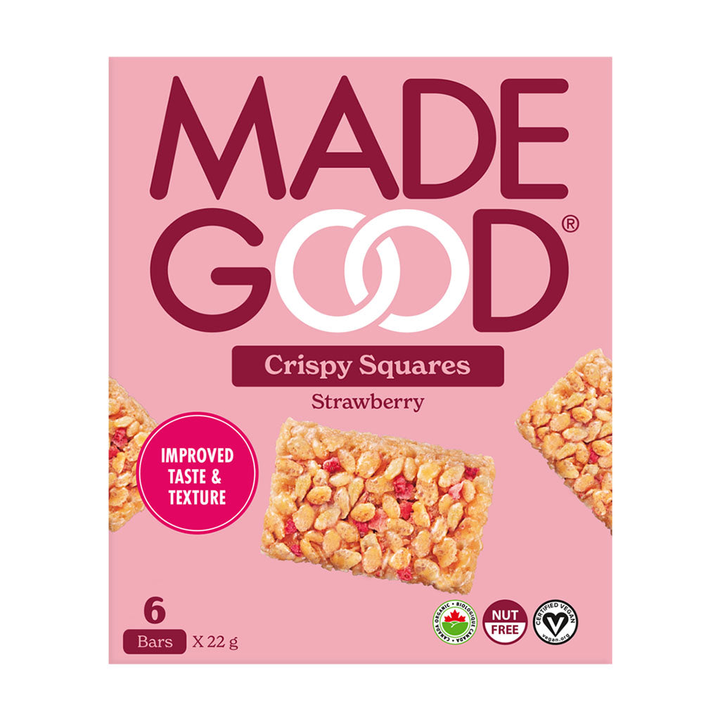 strawberry crispy squares Made Good - La Boite à Grains