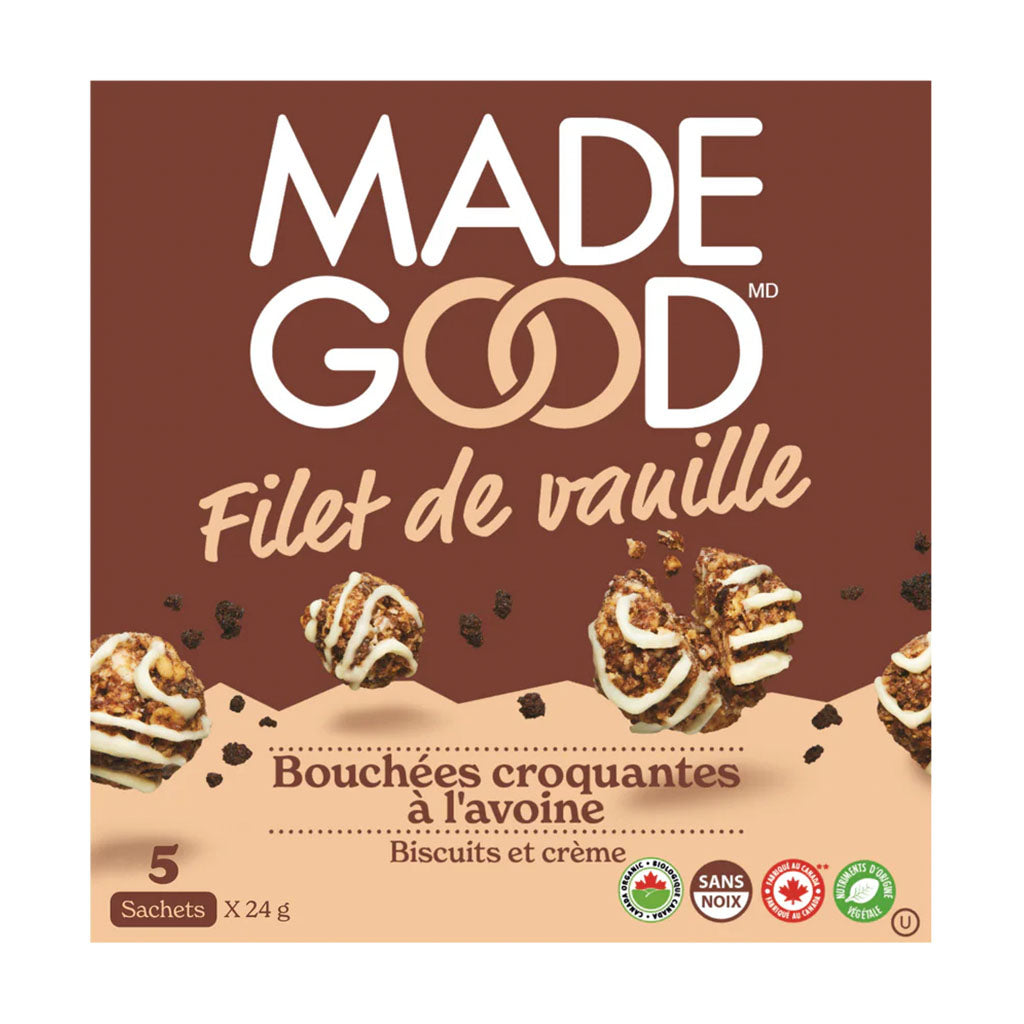 Bouchées Croquantes à l'Avoine Biscuits et Crème Filet de Vanille
